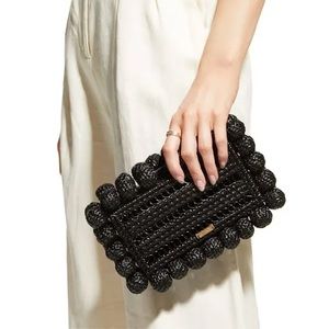 Cult Gaia Eos Natural Rattan Clutch *Flawed*